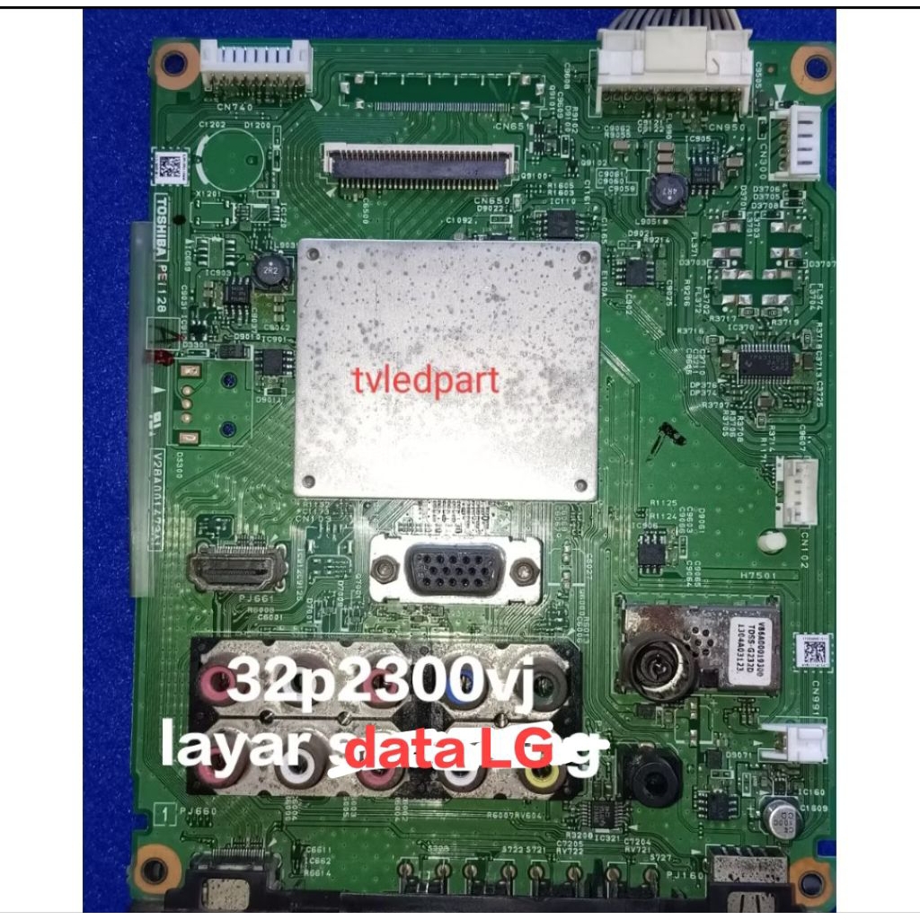 mb mainboard tv toshiba 32p2300 layar data lg