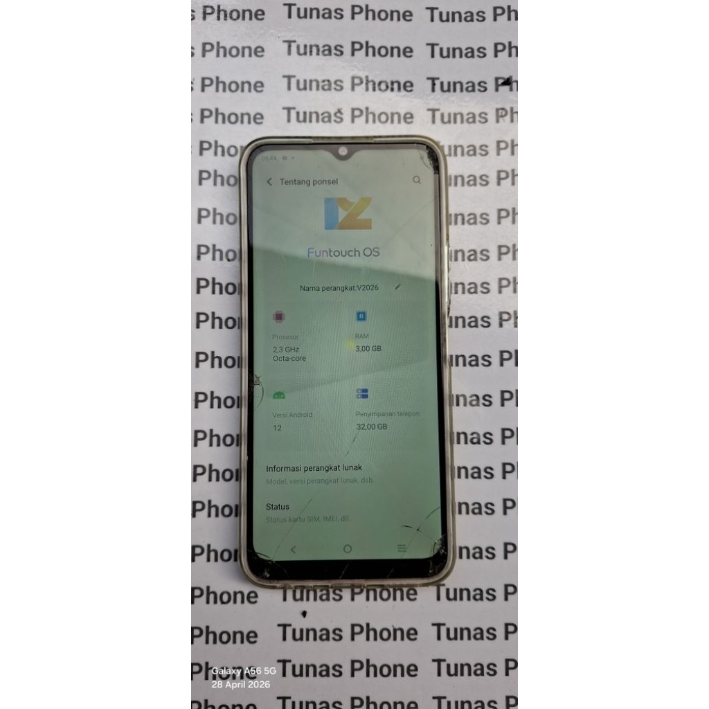 VIVO Y12S RAM 3/32 MINUS RETAK SENTUHAN NORMAL. BACA DESKRIPSI SEBELUM MEMBELI