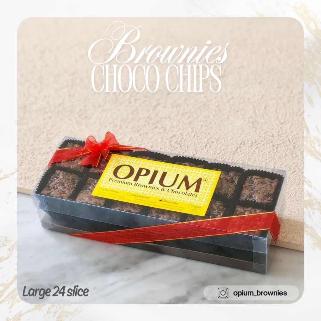 Brownies Oven Choco Chips / Oleh-oleh Semarang / OPIUM Premium Brownies