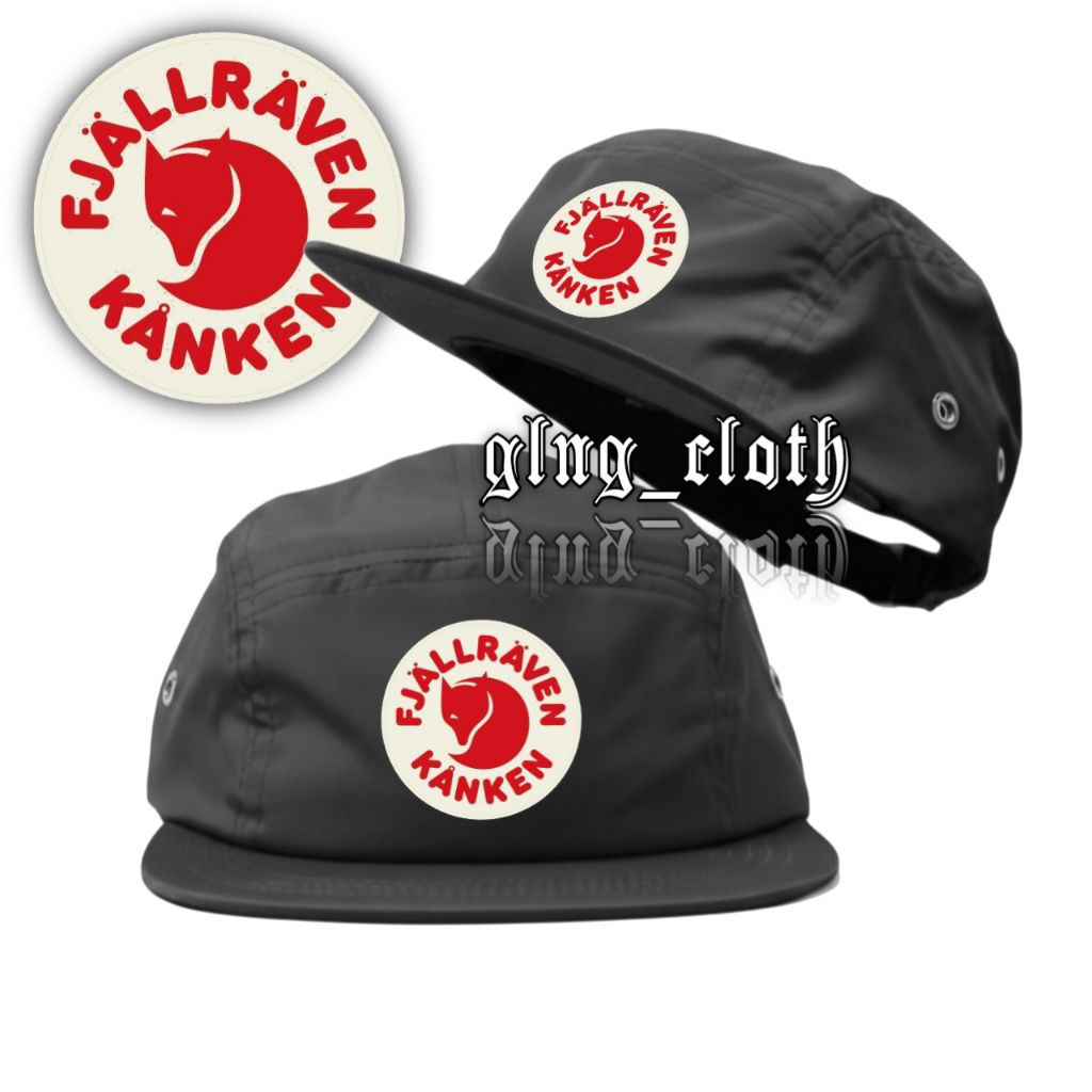 Fjallraven Kanken - Topi 5 Panel Outdoor - Five Panel Hat Caps Sport - Topi Lima Panel Adventure