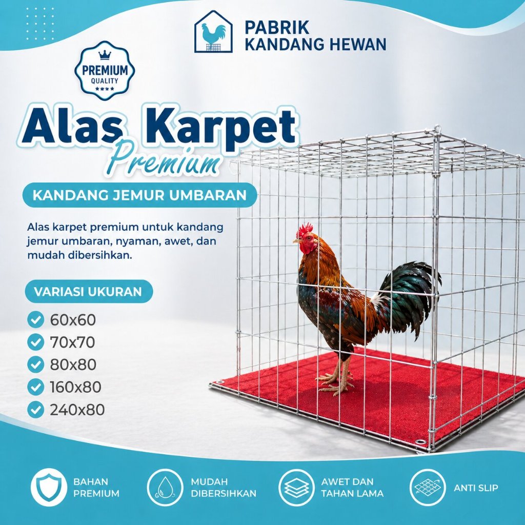 Alas Karpet Kandang Ayam Umbaran Premium | Mudah Dibersihkan | Termurah