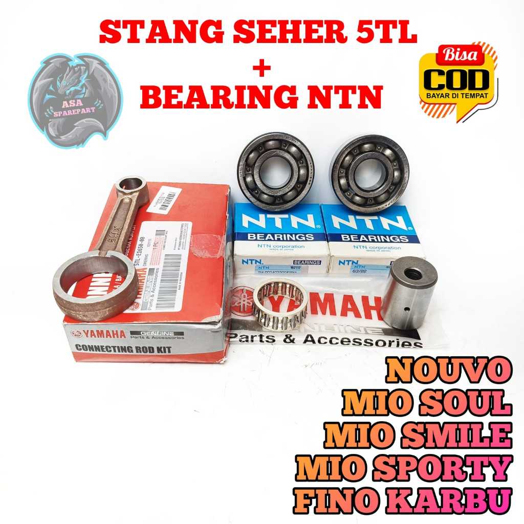 Stang Seher Set Bearing 5TL Motor Yamaha Nouvo , Mio Soul , Mio Smile , Mio Sporty , Fino Karbu Seta