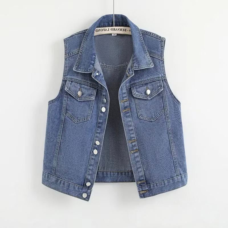SEVEN.CLOTH - Rompi Jeans / Rompi Wanita Tanpa Lengan Kekinian