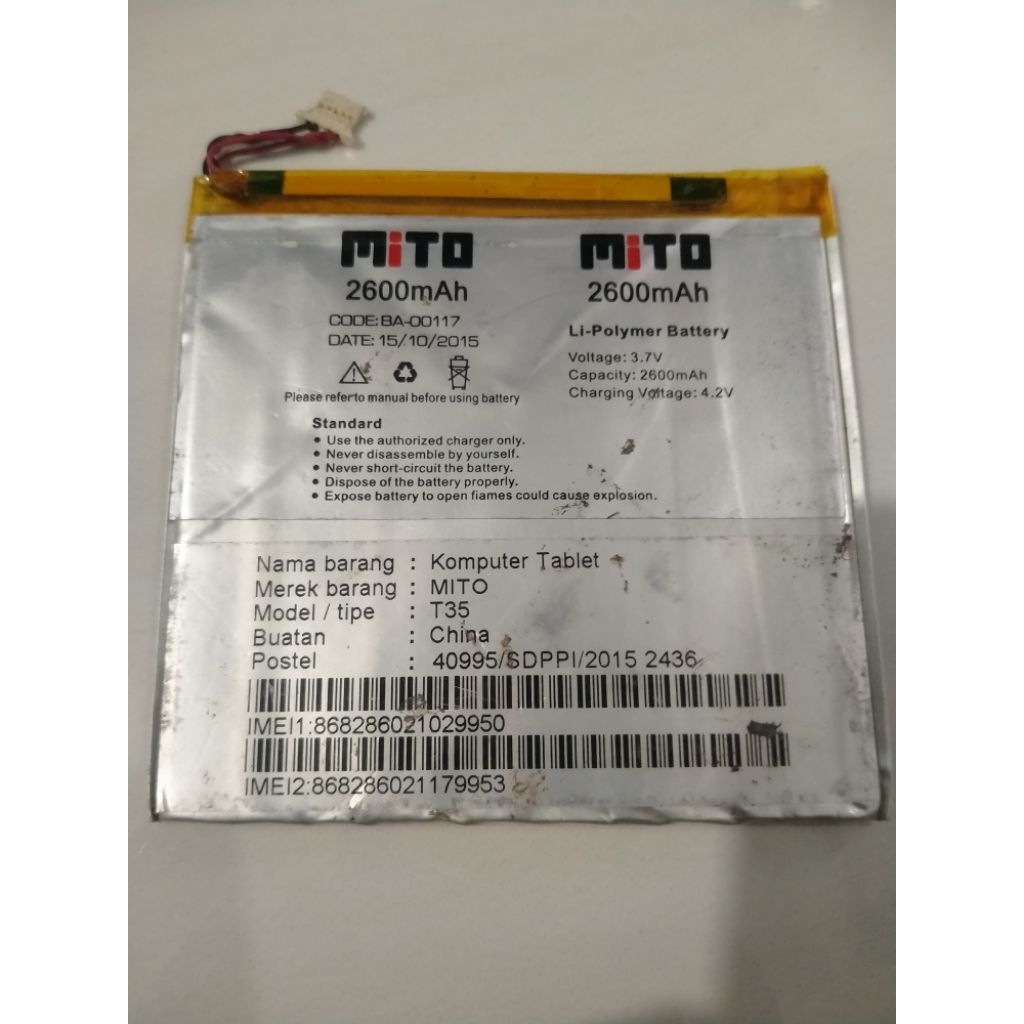 Batre Tablet Mito T35