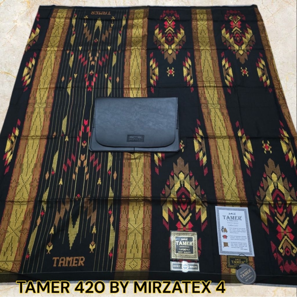 Sarung TAMER GOLD 420 SGE (Full Sutera 2 x 210) BY MIRZATEX Limited Edition