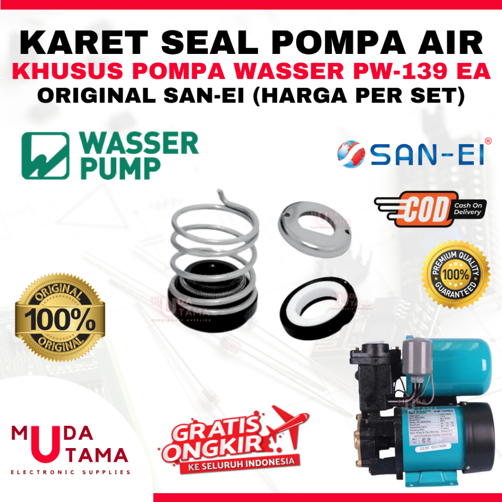 KARET SEAL POMPA AIR WASSER PW139EA PW 139 EA ORIGINAL SAN EI - MECHANICAL SEAL POMPA AIR WASSER PW 