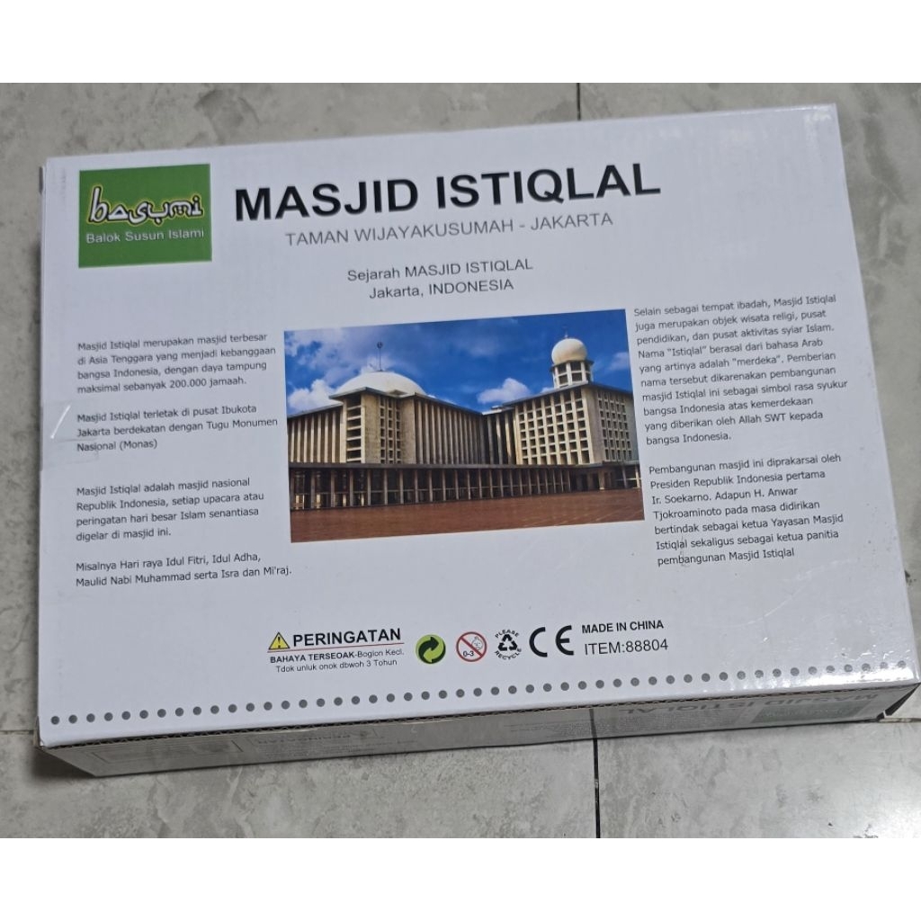 mainan lego block bongkar pasang MASJID ISTIQLAL