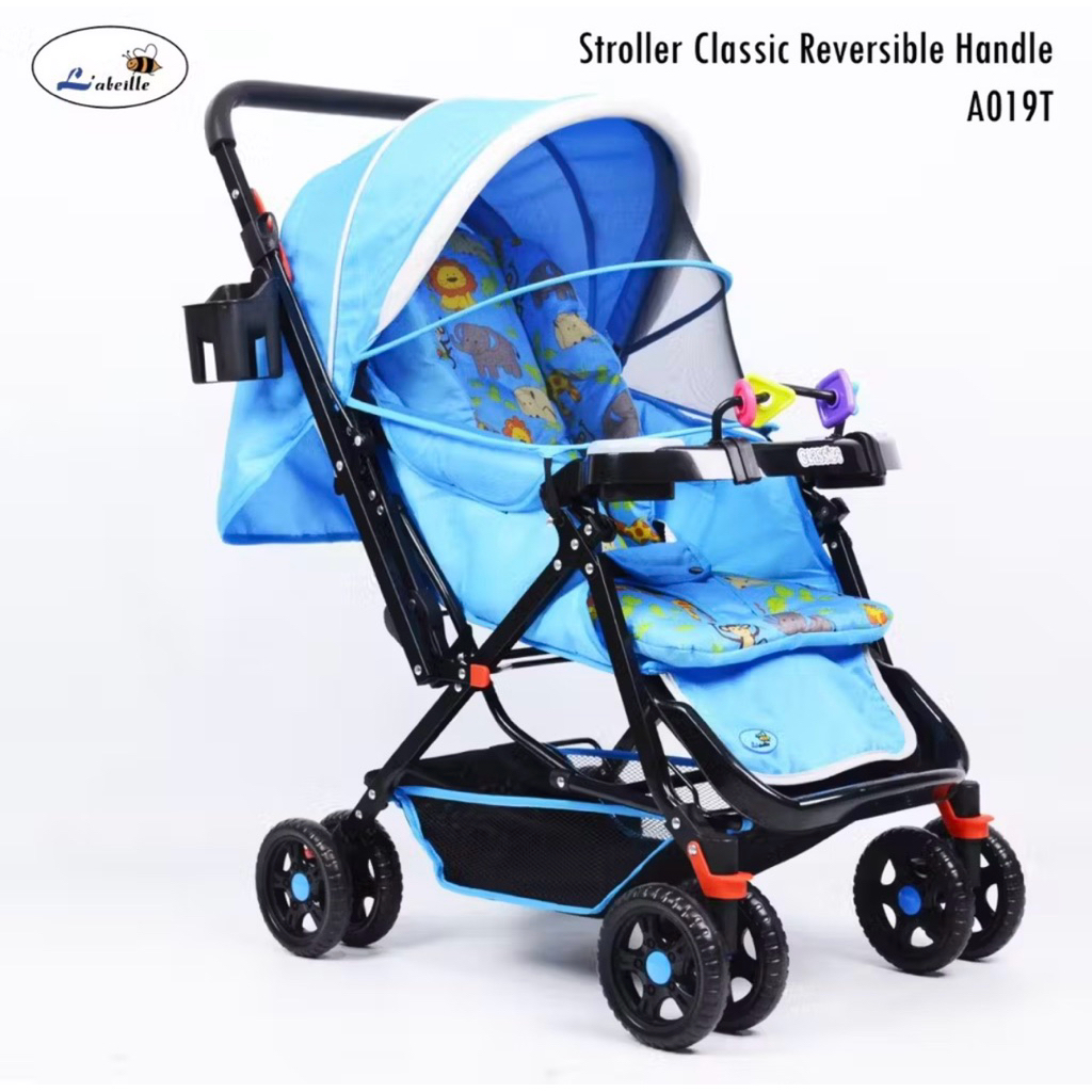 EX Kado New Preloved Stroler Stroller Bayi Baru Kereta Dorong Multi Fungsi Labeille Classic A019T Bi