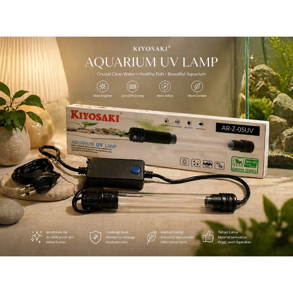 lampu UV akuarium lampu ultraviolet akuarium kolam aquascape