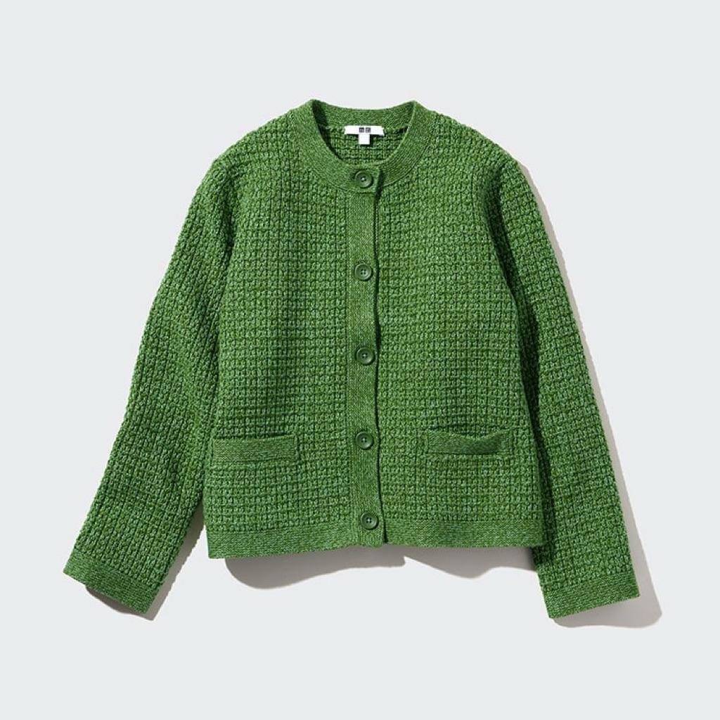 Preloved Uniqlo Tweed Cardigan