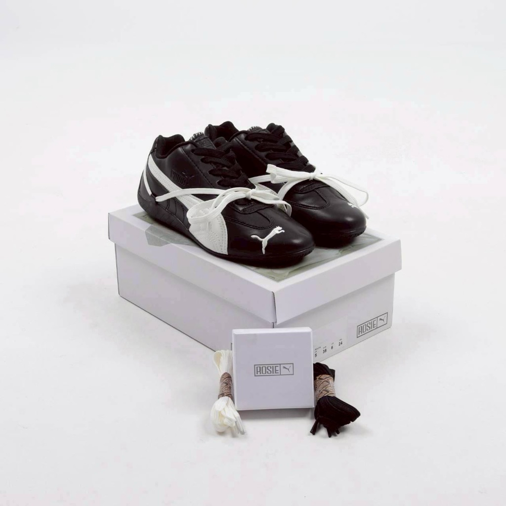 ( BDGSNKRS ) Sepatu Puma Speedcat Leather Rose Black White