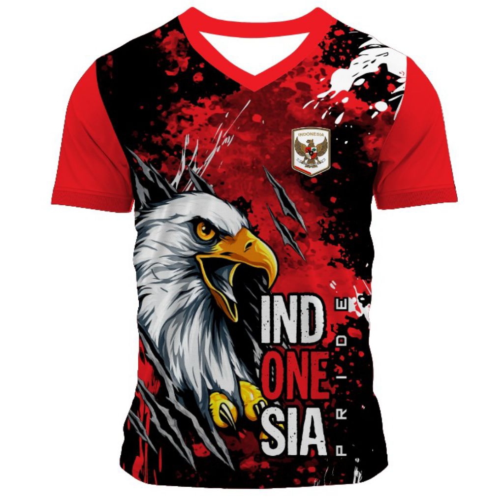 jersey olahraga Garuda 17 agustus merah putih baju futsal kaos voli atasan