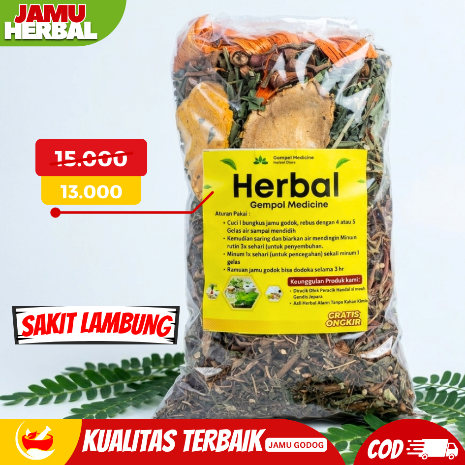OBAT LAMBUNG HERBAL / JAMU SAKIT LAMBUNG / GODOKAN LENGKAP MENGATASI SAKIT LAMBUNG