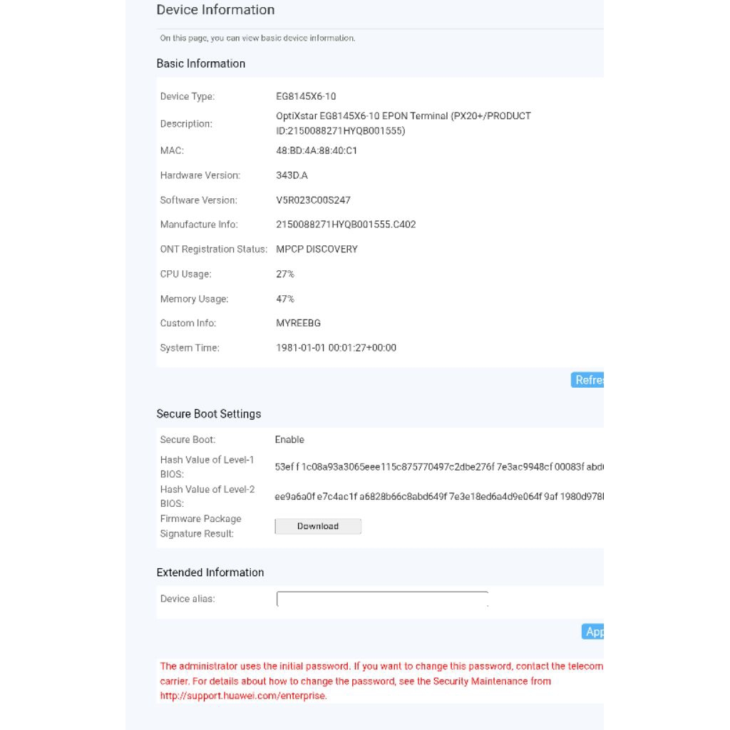 Huawei HG8145x6-10 Wifi 6 Xpon (Bisa Gpon dan Epon) Bisa ADDWAN