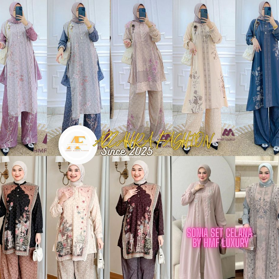 Sonia Series  Set Celana Vol 1 Sampai vol 21 By HMF Luxury // Dress Terbaru Best Seller dan Setelan 