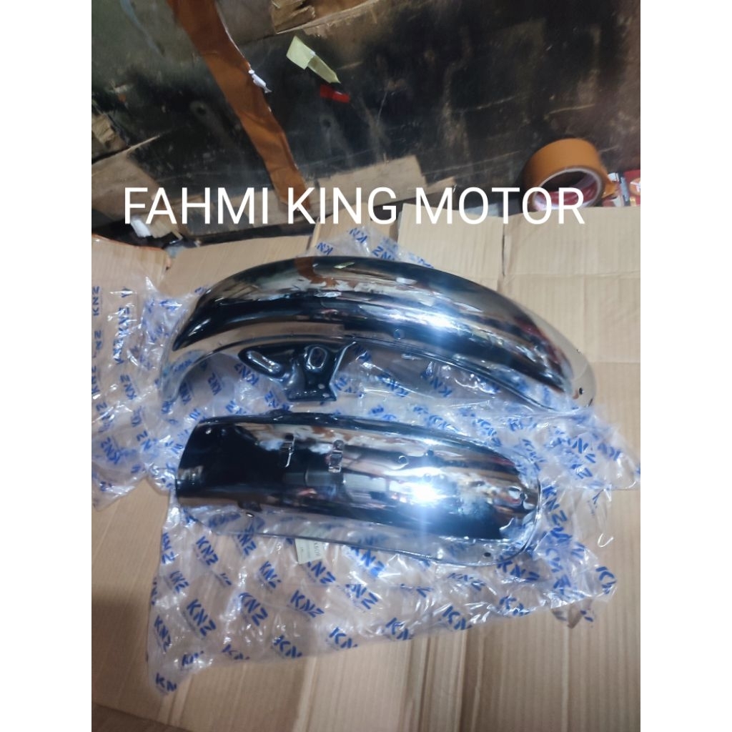 SPAKBOR SLEBOR DEPAN BELAKANG BESI CROM FOR RX KING RXK RXS RX100 RS100