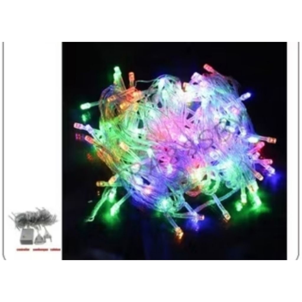 lampu hias kelap kelip Rainbow panjang 10meter