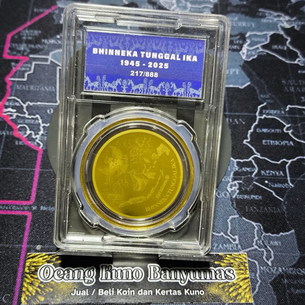 Koin Peringatan Kemerdekaan RI Ke-80 Gold Plated 1/200 Oz