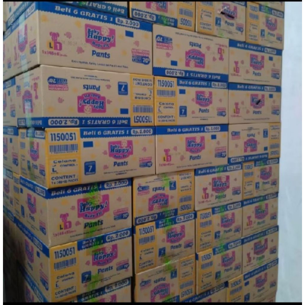 1 dus pampers bayi Baby Happy rentengan uk.M