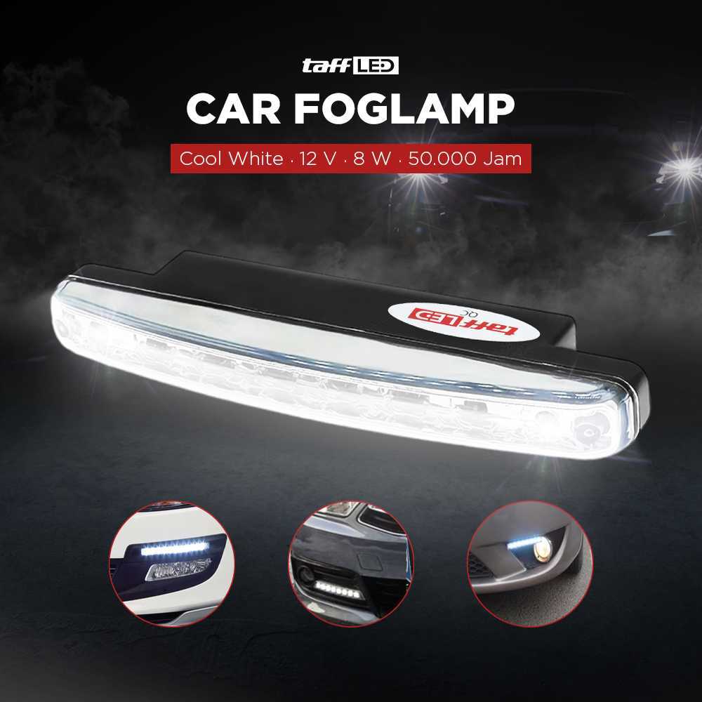LAMPU KABUT MOBIL DRL | Lampu Fog Light Mobil Daytime LED 6000K 12V Super Terang