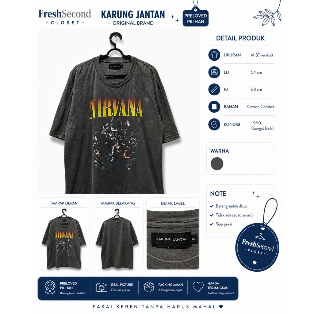 kaos karung jantan original preloved