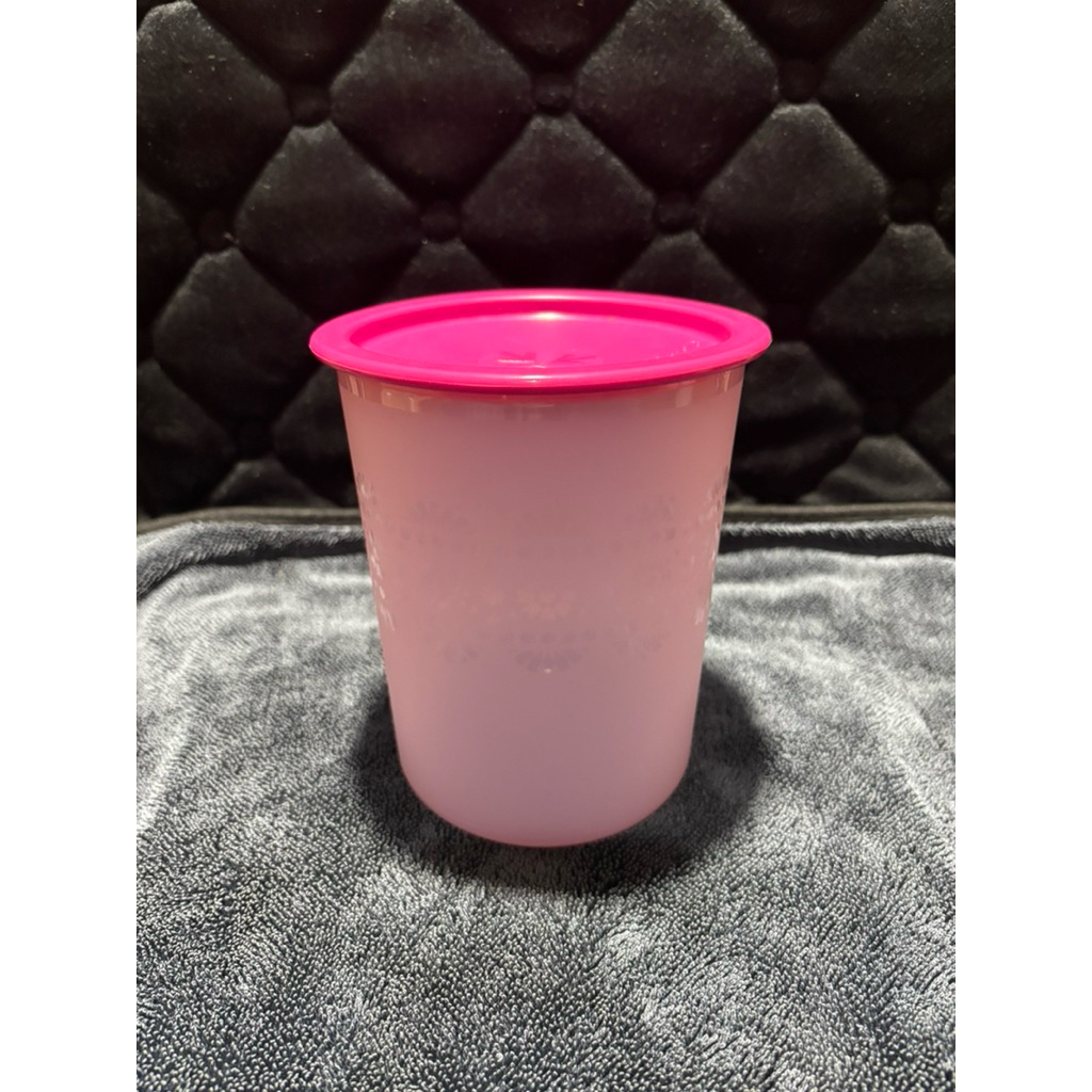 pink small mosaic canister 1.2 liter tupperware