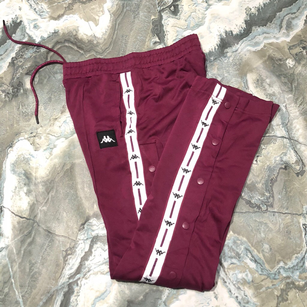 trackpant kappa tapped maron burgundy traning pant