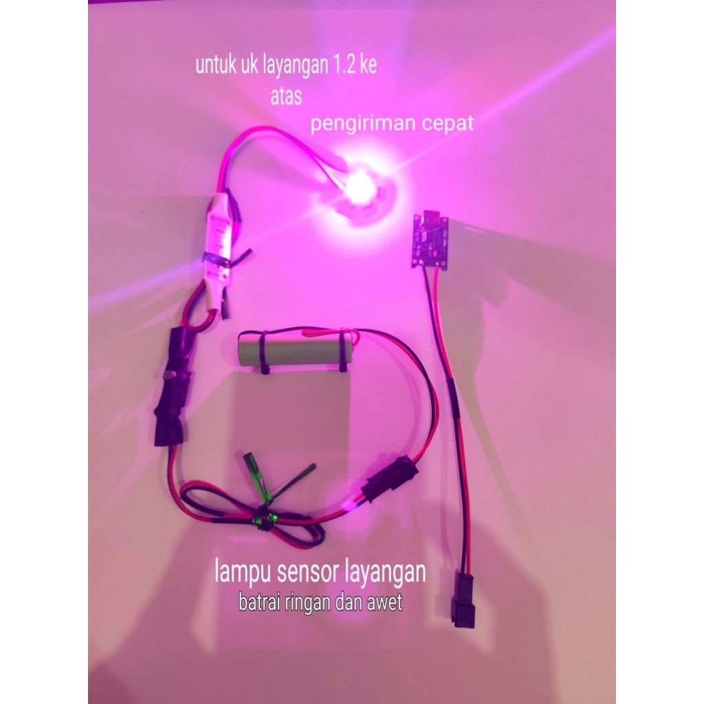 lampu sensor layang layang 1 lampu super terang (siap pakai dan ringan)