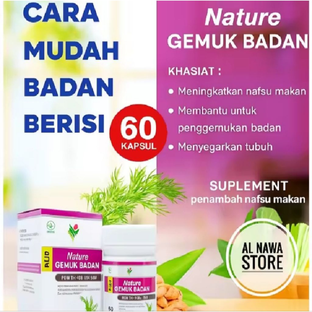 NATURE VIRAL SUPLEMEN PENGGEMUK BADAN ISI 60