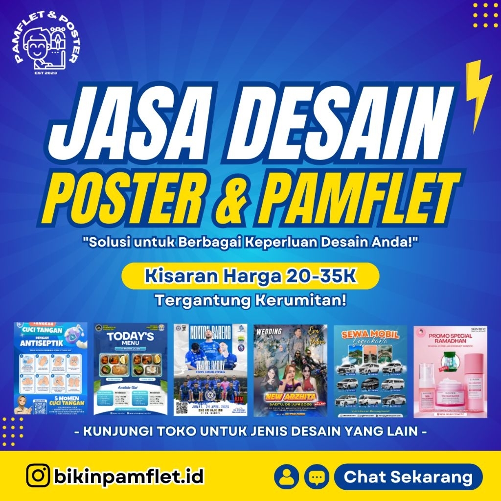JASA DESAIN PAMFLET/ DESAIN POSTER MURAH