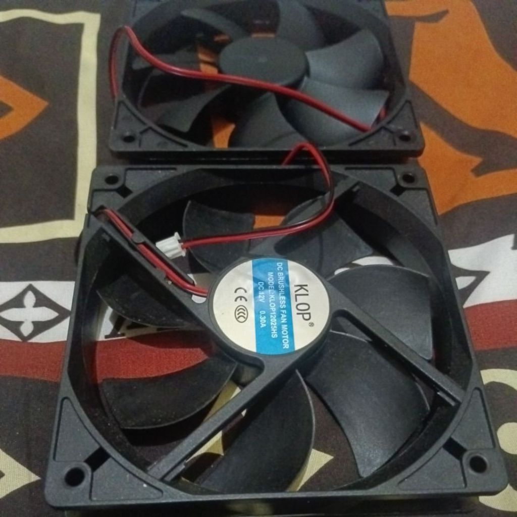 FAN DC 12×12CM 12V 0.30A KLOP TEBAL 2.5CM