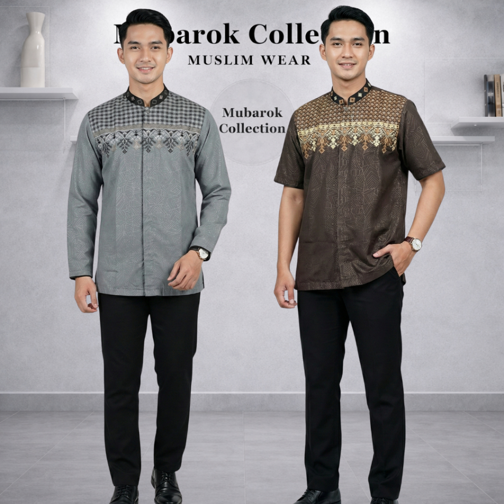 Baju Koko Embos Terbaru // Motif 09 // Tangan Panjang & Pendek //baju koko taqwa bordir pria muslim 