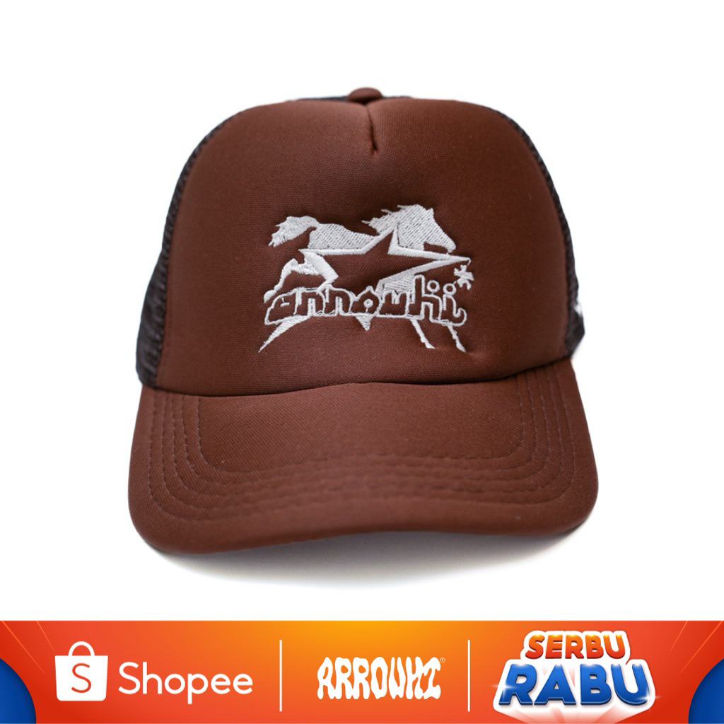 Arrouhi | Trucker Hat Coklat | Star Horse
