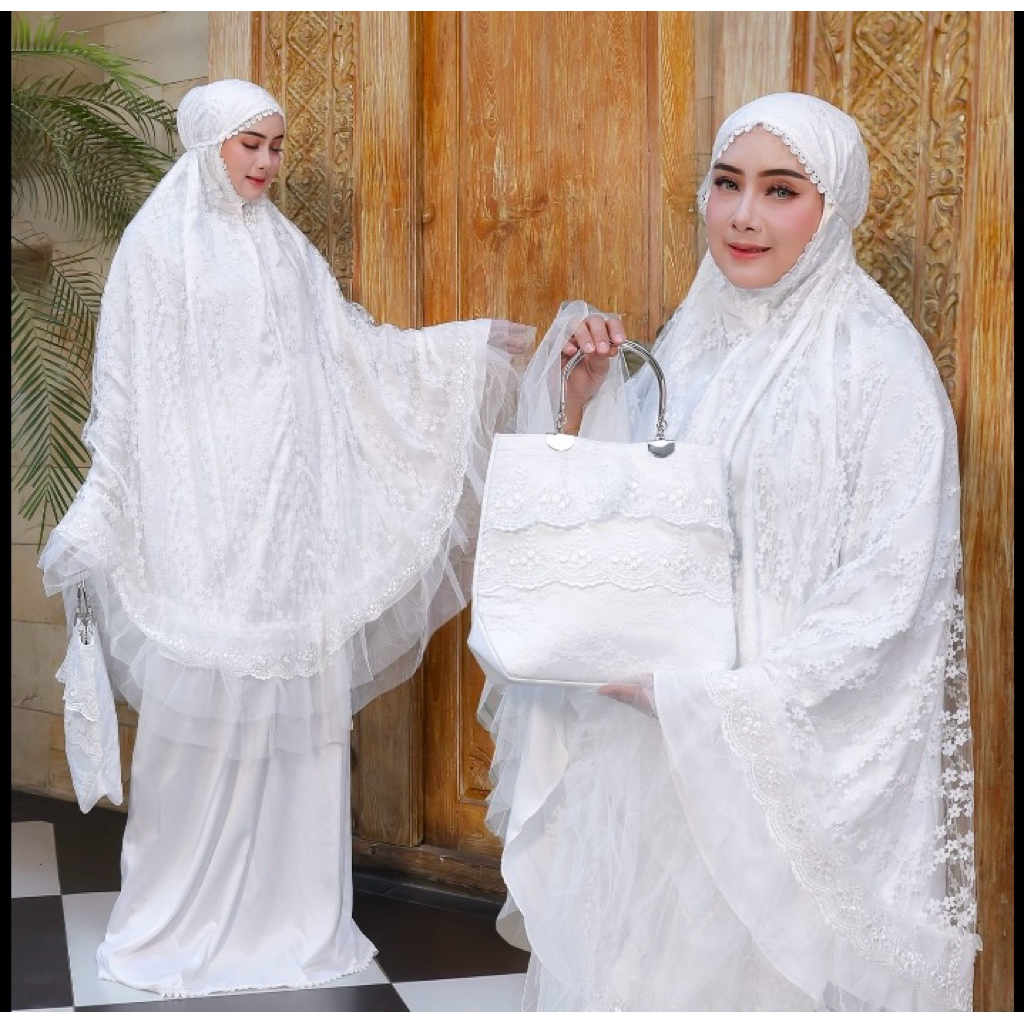 Mukena Premium Dewasa Syahrini Bahan Adem Jatuh