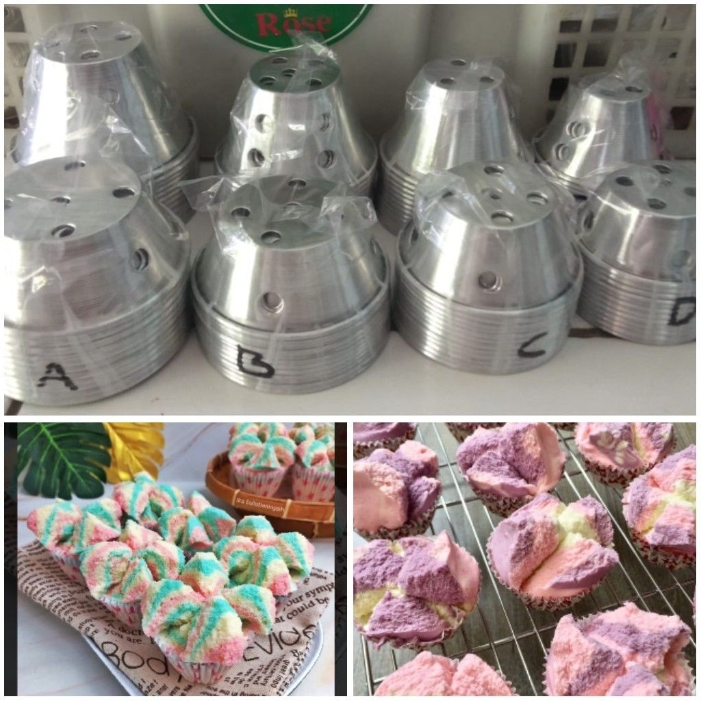 cetakan bolu kukus / cetakan bolu kukus mekar / cetakan bolu kukus pendek / cetakan bolu kukus alumu