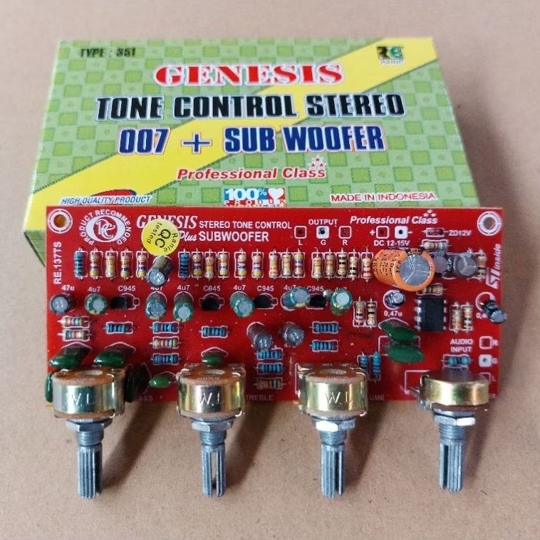 Kit Tone Control Stereo Plus Subwoofer DC Genesis 351