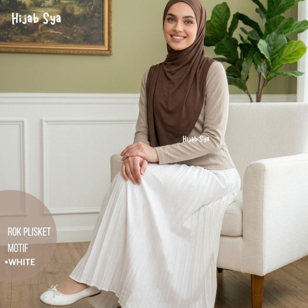 Rok plisket polos / rok plisket panjang / rok plisket Korea / rok plisket kekinian