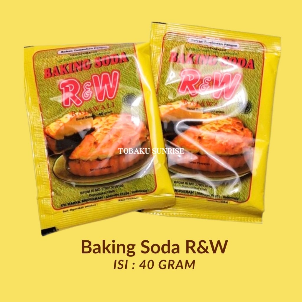 Baking Soda RW / Soda Kue merk R&W / ISI 40 GRAM