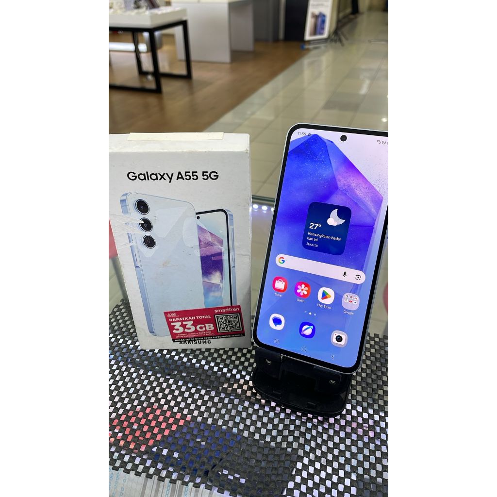 SAMSUNG GALAXY A55 5G 8/256GB SECOND SEKEN BEKAS RAM 8 INTERNAL 256