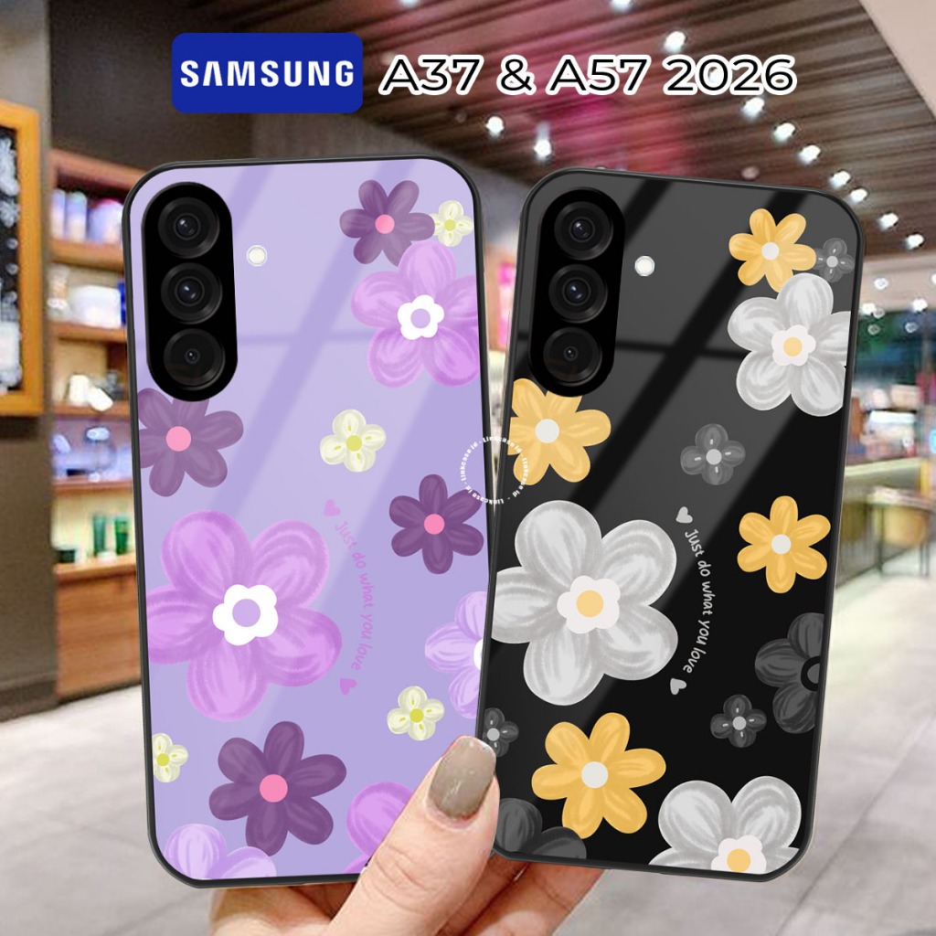 Softcase Kaca Samsung A37 2026 Samsung A57 Terbaru Casing Handphone Pelindung Kamera Protect [LL65] 