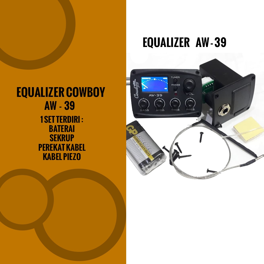 Preamp Equalizer Tuner merk Cowboy AW 39 Original