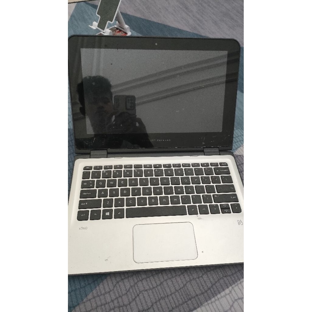 laptop hp matot lcd pecah touchscreen mesin hidup