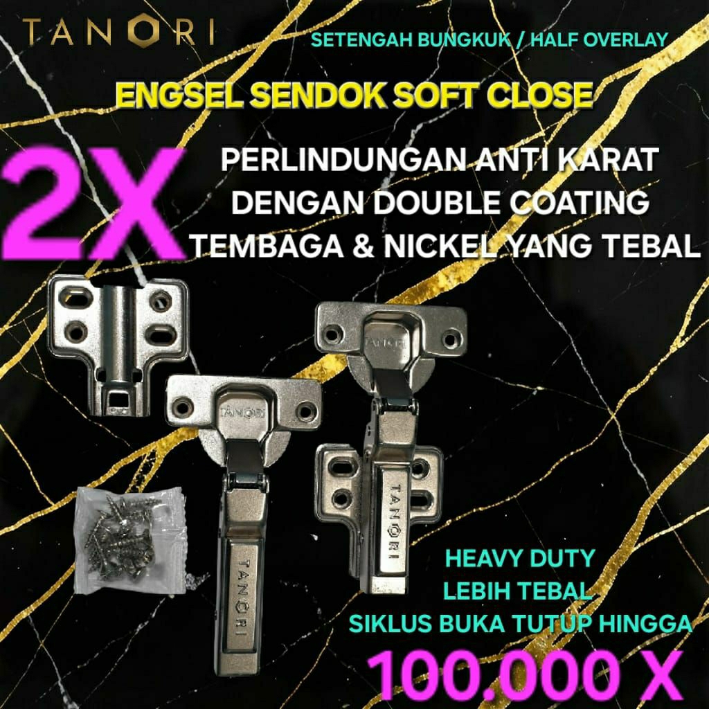 engsel kodok setengah bungkuk engsel slow motion 35mm engsel lemari engsel premium kitchen set tanor