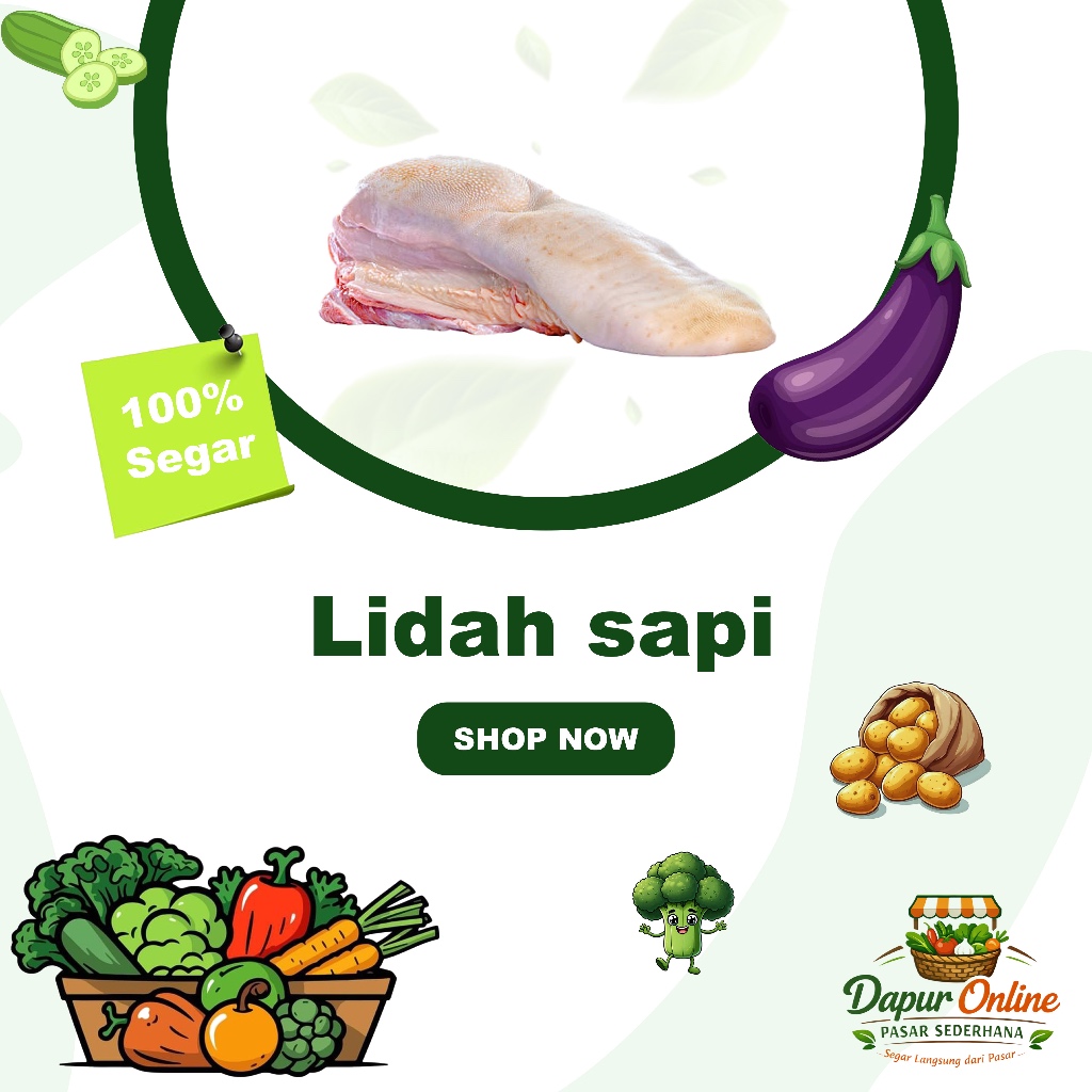 Lidah sapi segar Halal | Langsung dari pasar Sederhana Bandung
