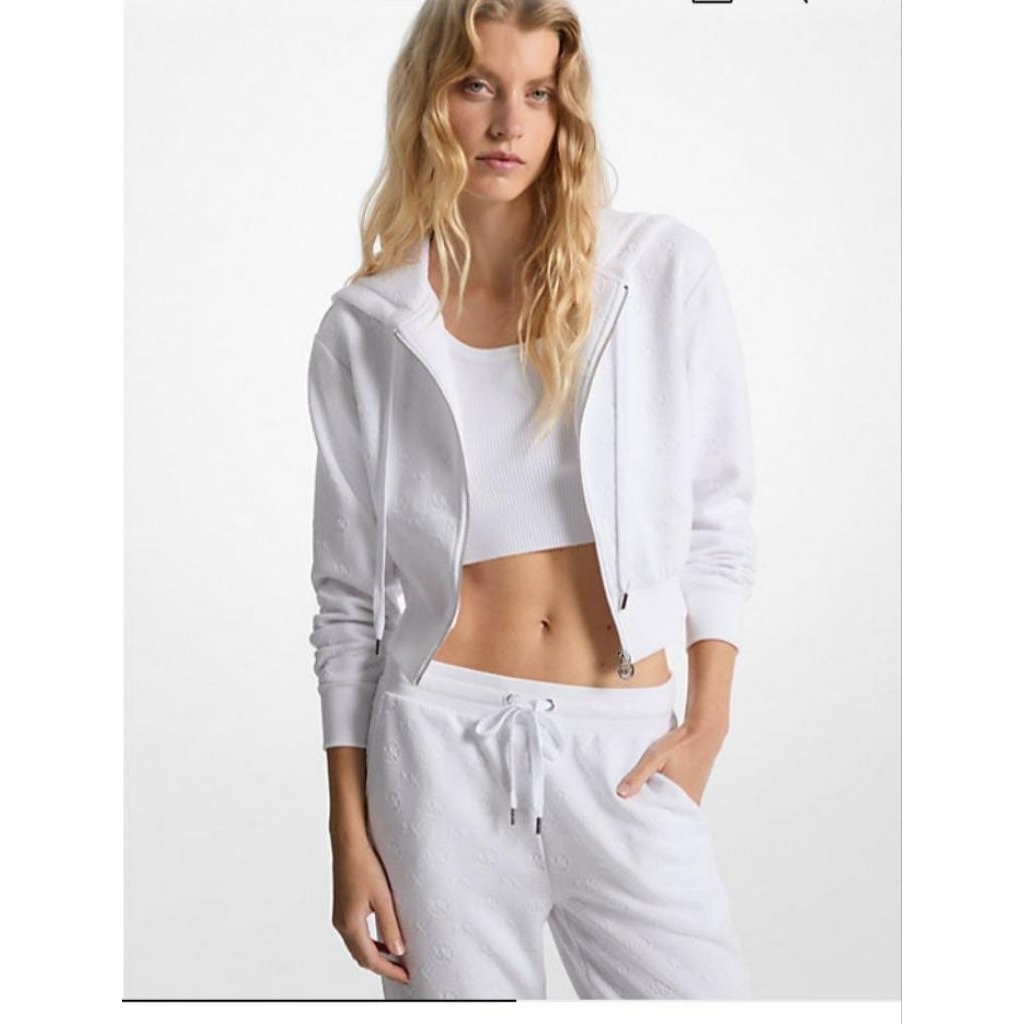 Michael Kors Cropped Hoodie Jacket