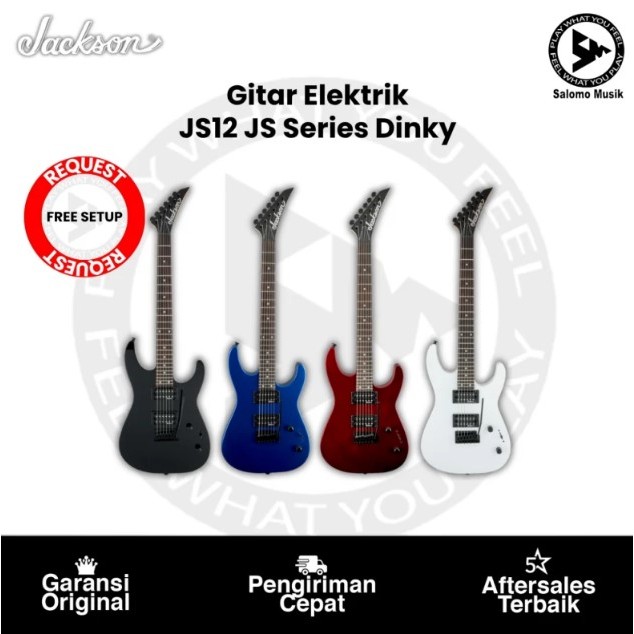 Gitar Elektrik Jackson JS Series Dinky JS12 Amaranth Original