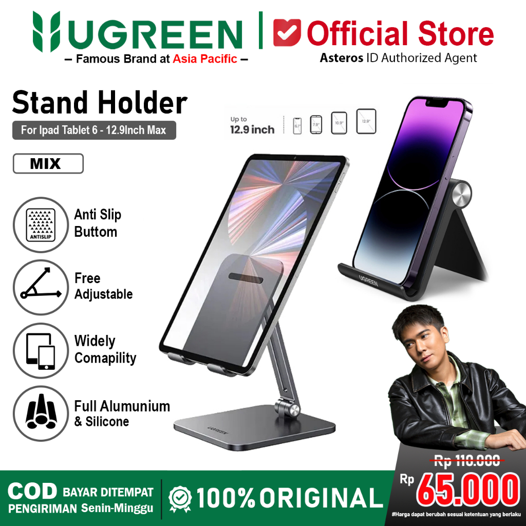 UGREEN Stand Holder Portable Dudukan Untuk Handphone, Tablet, Ipad