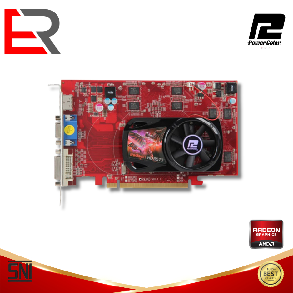 VGA PowerColor AMD Radeon HD 6570 2GB DDR3 VGA Card (VGA MATI)