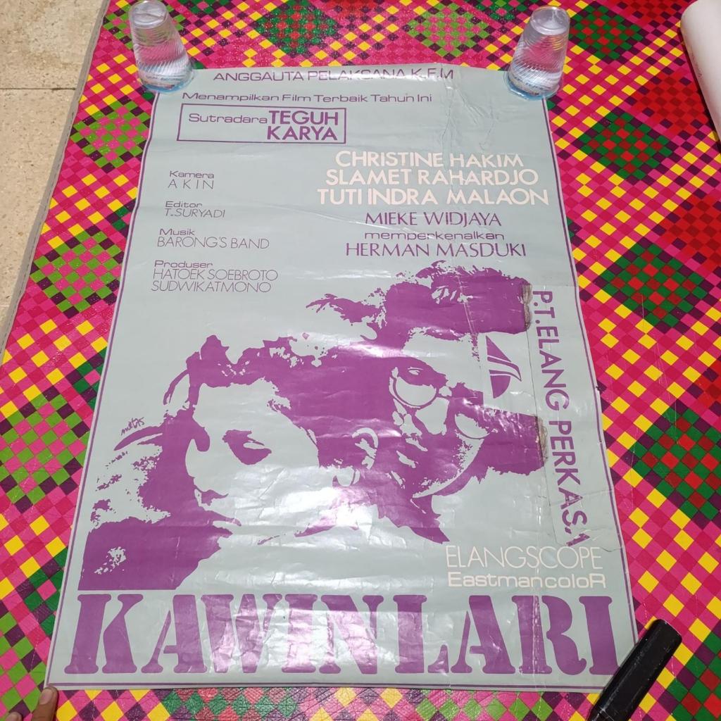 poster film kawin lari 1975 cristine hakim slamet rahardjo sutradara teguh karya peraih citra