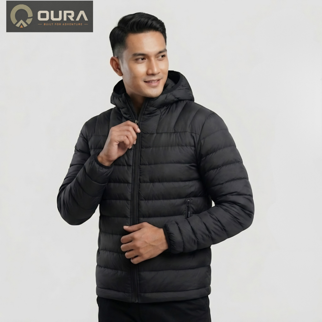 Jaket Gelembung Puffer Pria Wanita Hoodie Daily Hiking Windproof Bahan Dacron Outdoor Urban Outfit